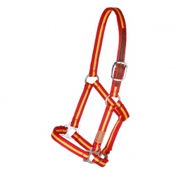 Spanisches Halfter "Hierro" Cushion web, ohne Karabiner, mit robusten Beschlägen, Größe: Cob & Full, freigestellt
