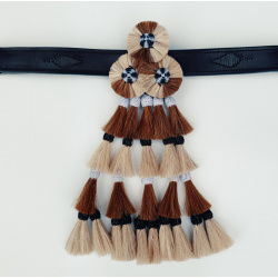 Stirnriemen/Stirnband mit Mosquero aus Pferdehaar Stirnriemen/Stirnband mit Mosquero aus Pferdehaar