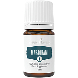 Ätherisches Öl Majoran Plus von Young Living, freigestellt vor weissem Hintergrund