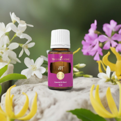 Ätherisches Öl Joy von Young Living, 100 % naturrein in Braunglasflasche mit Tropfer, mit Jasmin, Rose, Geranie, Ylang Ylang