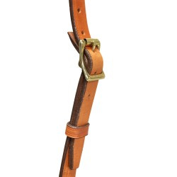 Detail: Zaum Randonnée, Steckverbindung  am  Backenriemen, Schnalle austauschbar, bestes, hochwertiges  Zaumleder, freigestellt