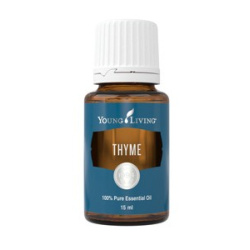 Ätherisches Öl Thymian von Young Living, freigestellt vor weissem Hintergrund