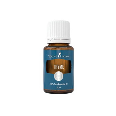 Ätherisches Öl Thymian von Young Living, freigestellt vor weissem Hintergrund