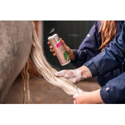 Pflege- Shampoo beim Schweifwaschen