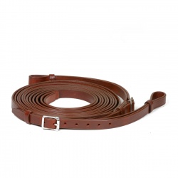 Zügel  aus weichem Zaumleder für Bodenarbeit, offen, je 2,60m lang, gesamt 5,20m, Breite: 16mm & 20mm, freigestellt