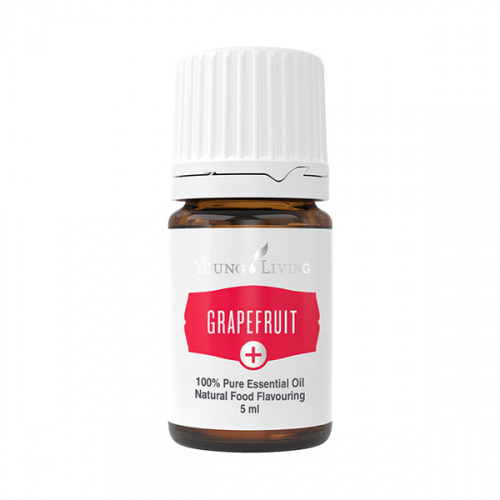 Ätherisches Öl Grapefruit plus von Young Living, freigestellt vor weissem Hintergrund