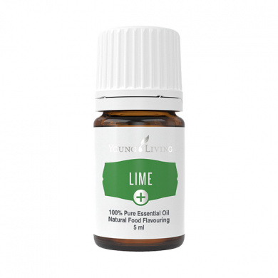 Ätherisches Öl Limette von Young Living, freigestellt vor weissem Hintergrund