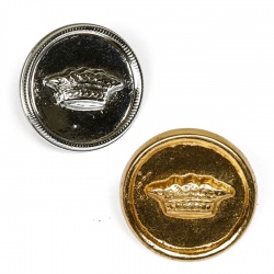 Rosette für Stirnrband, Motiv: Krone, Farbe gold oder silber, freigestellt