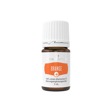 Ätherisches Öl Orange Plus von Young Living, freigestellt vor weissem Hintergrund
