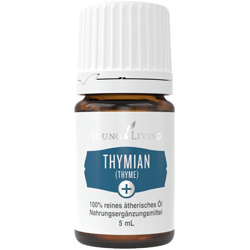 Ätherisches Öl Thymian Plus von Young Living, freigestellt vor weissem Hintergrund
