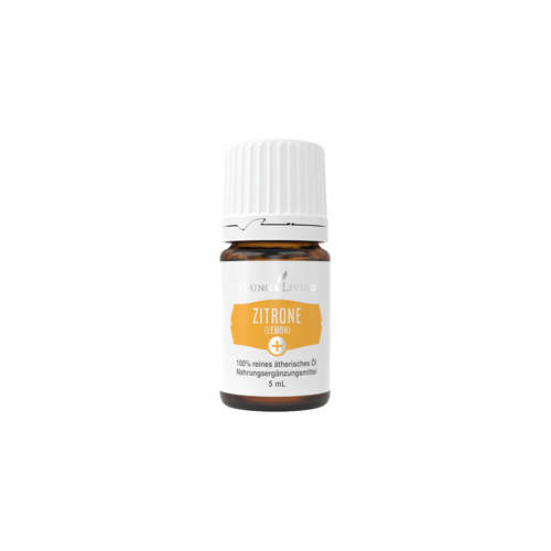 Ätherisches Öl Zitrone Plus von Young Living, freigestellt vor weissem Hintergrund