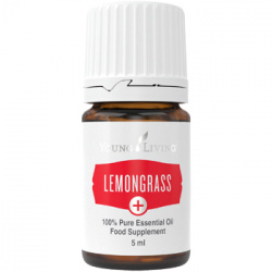 Ätherisches Öl Zitronengras Plus von Young Living, freigestellt vor weissem Hintergrund