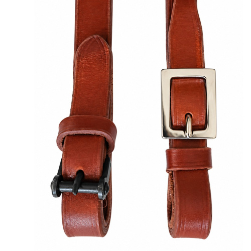 Spanische Zügel Vaquero und Lusitania braun 18mm, Länge 1,55m je Seite, bestes vegetabil gegerbtes Zaumleder, freigestellt