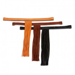spanisches Fransenstirnband/Stirnriemen mit Fransen, Farben: schwarz, braun, natur, maschinengenäht, freigestellt